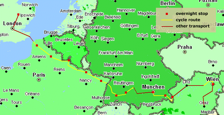 Map of route